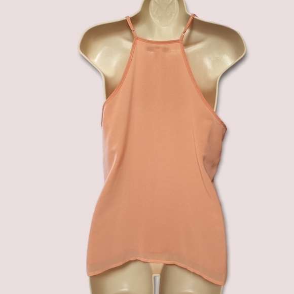 Pink Coral Flowy Spaghetti Strap Tank Top Size Medium - Picture 4 of 6